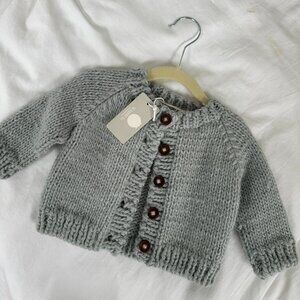 NWT Blueberry Hill Cardigan - Bowie Grey, 6-12 m